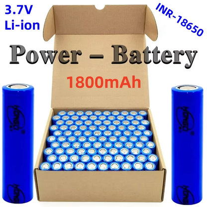 Batteria al litio 18650 originale, 1800mAh, 3,7V, ricaricabile, batteria agli ioni di litio di grado A per torcia, vaporizzatore, power bank