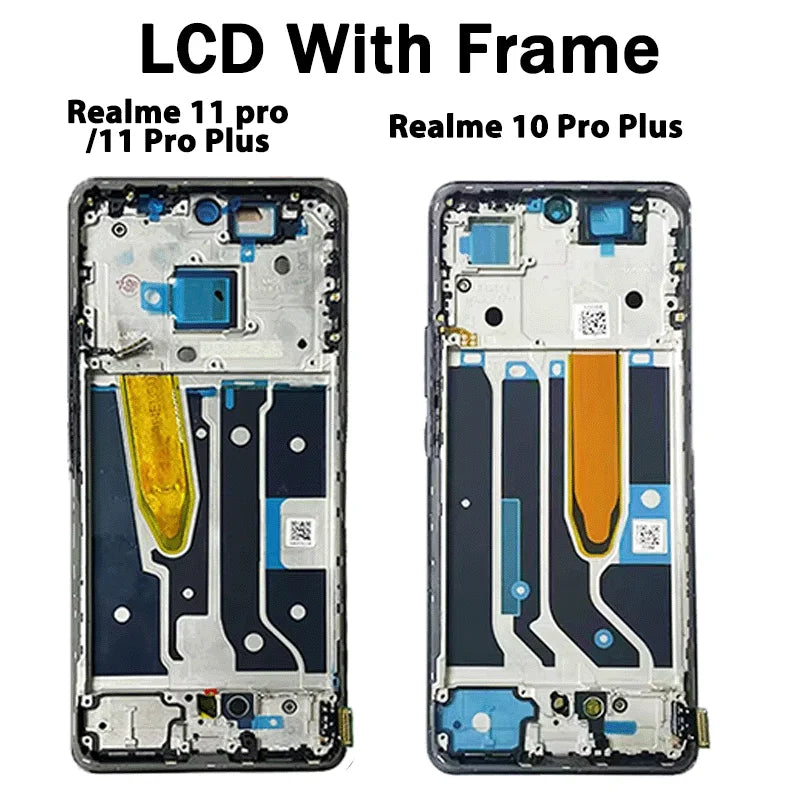 6.7”Nuovo per Realme 11 Pro/11Pro+ Plus RMX3740 RMX3771 LCD Touch Screen Digitizer per Realme 10 Pro+ Plus RMX3687 LCD