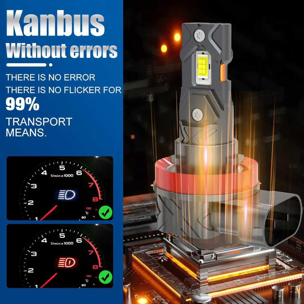 Fari LED XSTORM H11 Canbus 9005 9006, Luci Fendinebbia per Auto 40000LM 100W 6000K, Fari di Guida e Luci Antinebbia