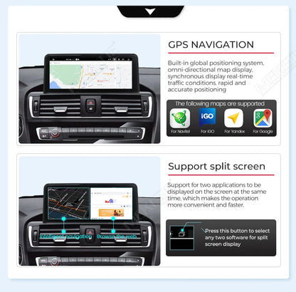 Mekede, autoradio Android da 8,8 pollici, stile originale, con CarPlay wireless e Android Auto, sistema multimediale per BMW X3 F25 e X4 F26 (2014-2016), sistema NBT, 4G LTE, WiFi, Bluetooth, navigazione GPS, lettore video 4K