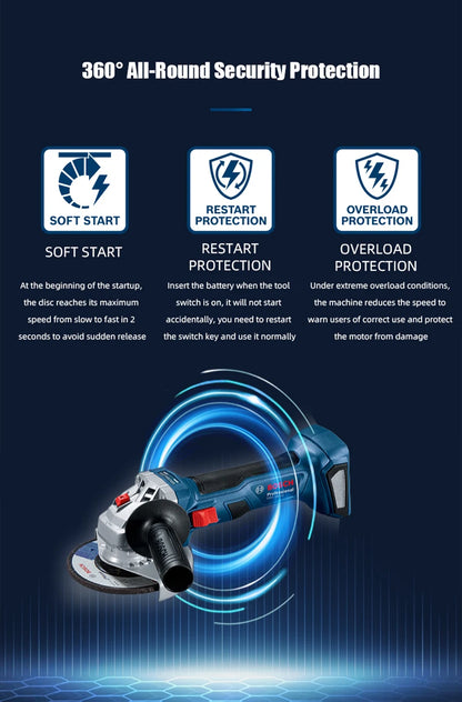 ‌ Smerigliatrice Angolare a Batteria Bosch GWS 18V-8 18V Li-ion Brushless, Utensile Elettrico per Taglio, Levigatura e Lucidatura