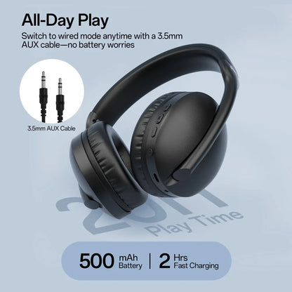 Oneodio SuperEQ S6001 Cuffie Bluetooth Cuffie wireless sopra l'orecchio con modalità Micro SD/Scheda TF/Radio FM Cuffie HiFi stereo