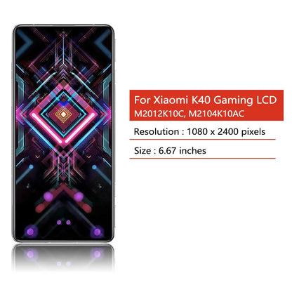 6.67 "AMOLED Per Xiaomi Redmi K40 Gaming M2012K10C Display LCD Touch Screen Digitizer Assembly per Redmi K40 Gaming Edition LCD