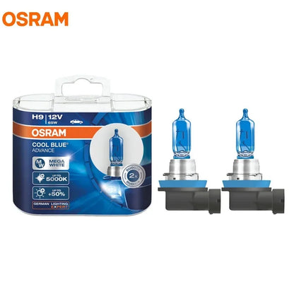 OSRAM Cool Blue Advance H4 H7 H9 H11 12V 5000K Bianco puro H1 H3 HB3 HB4 Xenon Look Auto Lampade alogene Faro originale