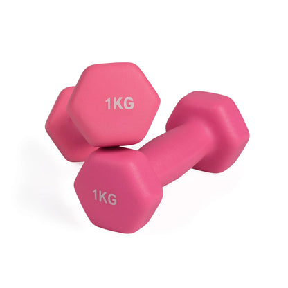 Set di 2 manubri - 2 x 2 kg, manubri esagonali, superficie in vinile, ideali per fitness, esercizio e allenamento, palestra a casa, disponibili in vari colori