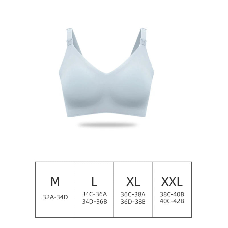Reggiseno per allattamento da donna con taglio laser ultra sottile Reggiseni per allattamento imbottiti rimovibili senza cuciture Reggiseno di supporto per maternità push up taglie forti