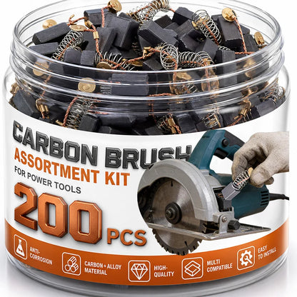 Kit di Sostituzione Spazzole di Carbone per Motore Elettrico, Riparazione Spazzole di Carbone per Utensili Elettrici come Motoseghe, Macchine da Taglio, Martelli e Smerigliatrici Angolari