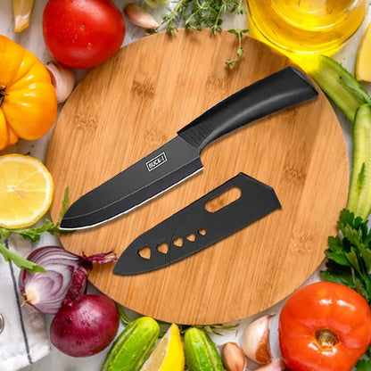WXCOO Coltello da Cucina, Coltello da Chef per Frutta, Affettatrice per Verdure, Coltello per Disossare, Tritatutto Domestico con Coperchio, Mannaia in Acciaio Inox