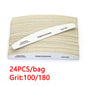 2/6/8/12/20pcs Lima per unghie professionale Grigia Mezza luna Lime per unghie in legno 100/180 Grana Levigatura su due lati Strumenti per manicure lavabili