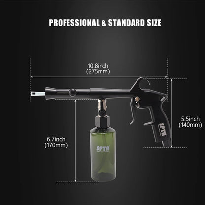 Pistola per la pulizia degli interni dell'auto SPTA Spray per rivestimento ad aria compressa con strumento multifunzione per bottiglie per i dettagli automatici