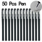 20/50 pezzi Penne gel Set Nero Blu Rosso Ricarica Gel Forniture scolastiche e per ufficio Cancelleria accessori kawaii cancelleria penne carine