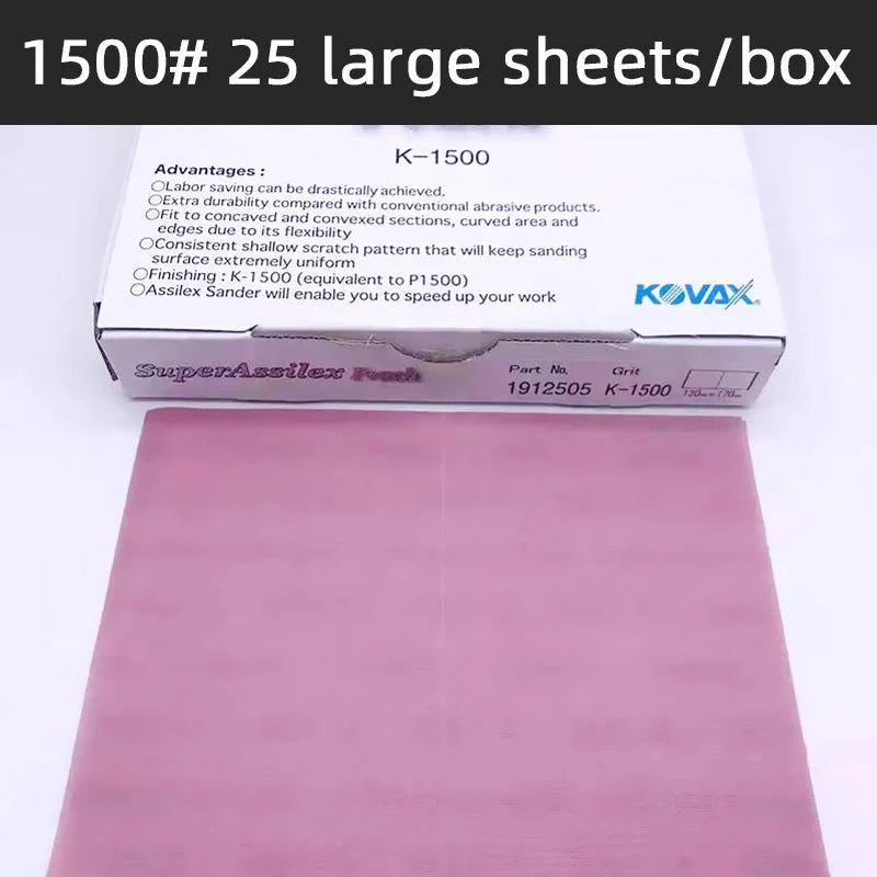 Giappone KOVAX Carta vetrata abrasiva morbida quadrata Grana 2000/3000 Lucidatura fine Riparazione graffi auto Finitura di bellezza Sbrasivo