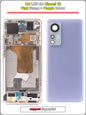 Display AMOLED da 6,28 pollici per Xiaomi 12 (2201123G, 2201123C) - Gruppo digitalizzatore touchscreen LCD con telaio per Xiaomi Mi 12