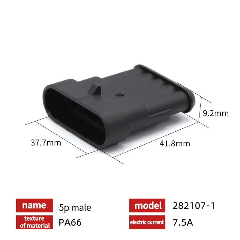 20/50/100 Set 1.5 Serie AMP Automobile Connettori 1/2/3/4/5/6 Pin Super Sigillo Impermeabile Cavo Elettrico connettore PA66 Nylon