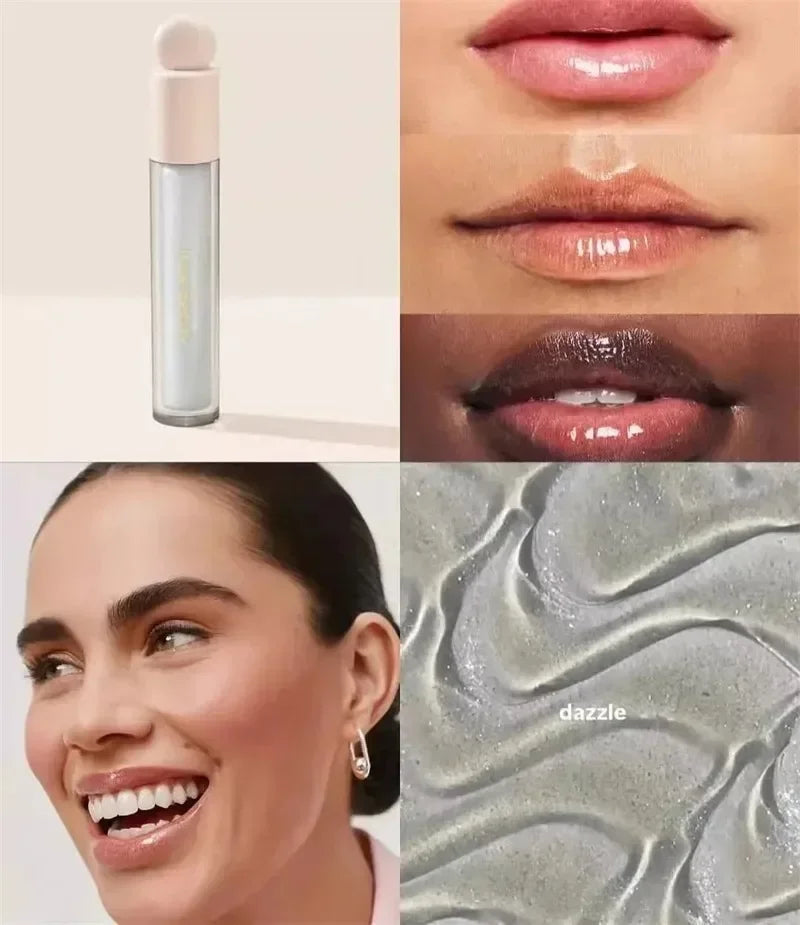 Balsamo per labbra multicolore in stick, blush liquido in polvere, linea di cosmetici Rare Beauty, Believe Happy Bliss, a lunga tenuta, facile da applicare, per un trucco impeccabile.