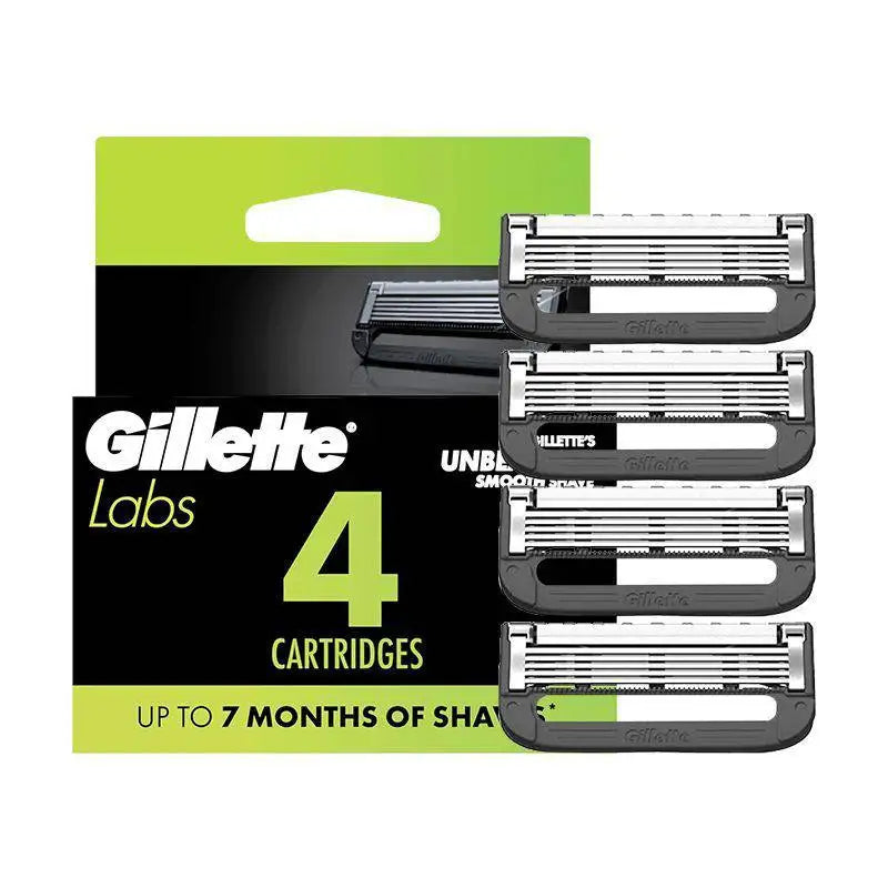 Lame di ricambio Gillette Labs Aurora Series, lamina ultra sottile a 5 strati, 4 pezzi per rasoio Gillette Labs