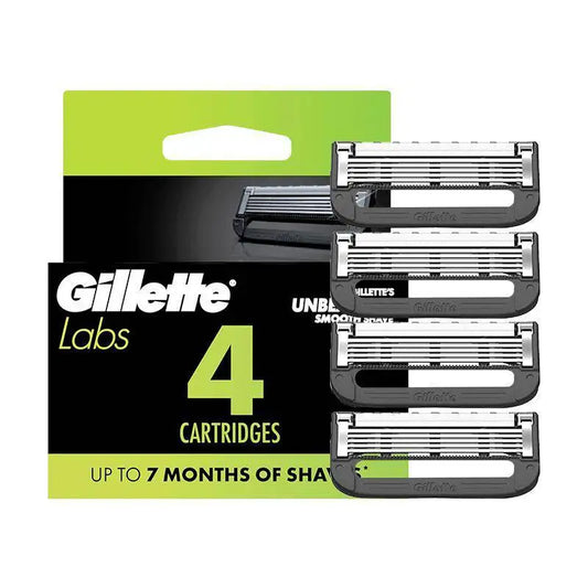 Lame di ricambio Gillette Labs Aurora Series, lamina ultra sottile a 5 strati, 4 pezzi per rasoio Gillette Labs