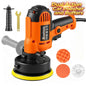 Lucidatrice Elettrica 1600W, Macchina Lucidatrice Rotante Portatile per Auto con 0-3000 RPM, Maniglie Laterali, 3 Tamponi Lucidanti, Dischi da 125mm/5in, Perfetta per Lucidatura Auto, Ceratura Pavimenti, Decalcificazione Meta