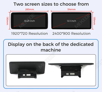 Mekede, schermo da 12,3 pollici, risoluzione 2K, sistema di navigazione GPS con CarPlay e Android Auto, autoradio multimediale con sistema operativo Linux per Mercedes Benz C W205, GLC X253, Classe V W447, lettore video 4K.