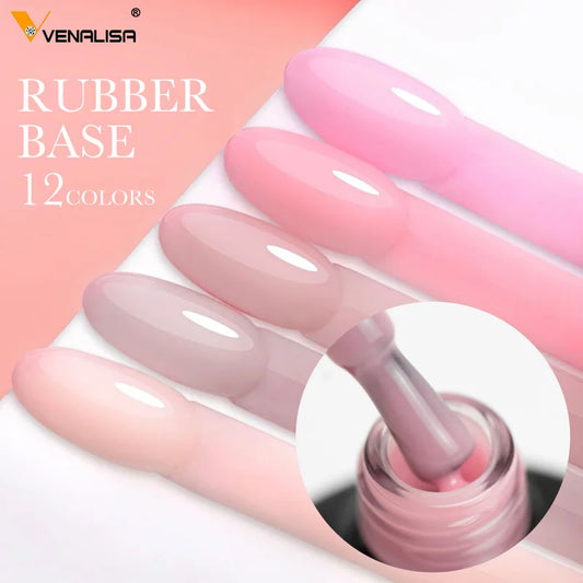 VENALISA Base in Gomma Cappotto Colore Gel per Unghie Smalto Gelatina Semi Trasparente Francese per Unghie Camouflage Soak off UV LED Gel per Unghie Smalto