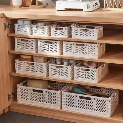 Cassa portaoggetti pieghevole pieghevole Cestini portaoggetti impilabili INS S/M/L Cancelleria in plastica Porta cosmetici Forniture per l'aula