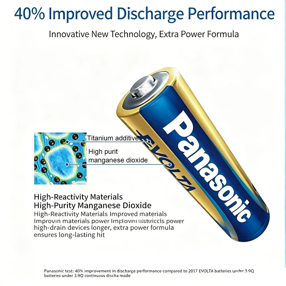 Batterie alcaline Panasonic 1,5 V AA AAA per serrature intelligenti, LR6 LR03, da 4 a 40 pezzi, durata 10 anni, antigoccia, alta durata