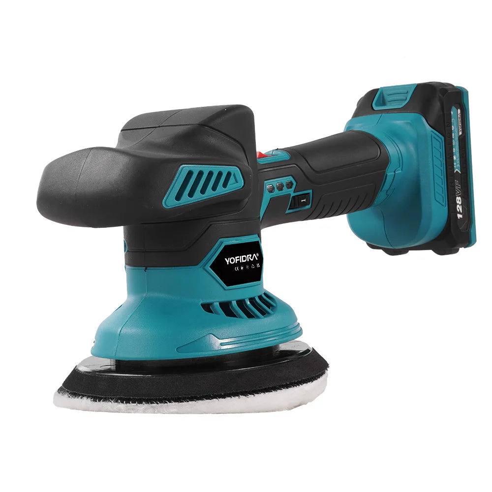 Lucidatrice elettrica per auto YOFIDRA 150MM 7000RPM, 6 velocità, senza fili, per lucidatura, levigatura e ceratura, compatibile con batteria Makita 18V.