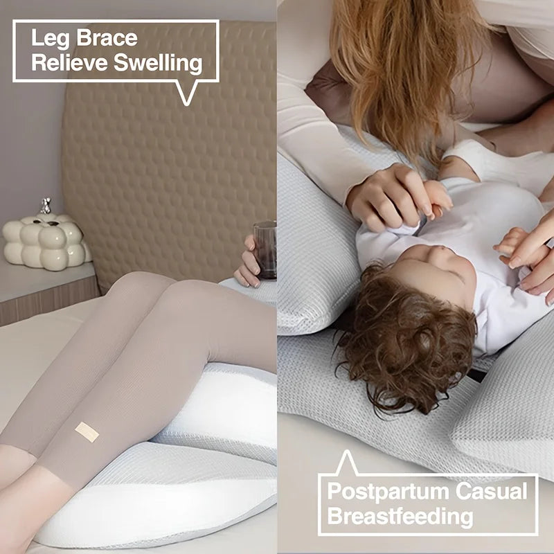 Cuscino premaman a forma di U - Supporto completo per il corpo per donne incinte, comodo sollievo dal dolore alla pancia, alla schiena e alla fianchi per chi dorme sul lato