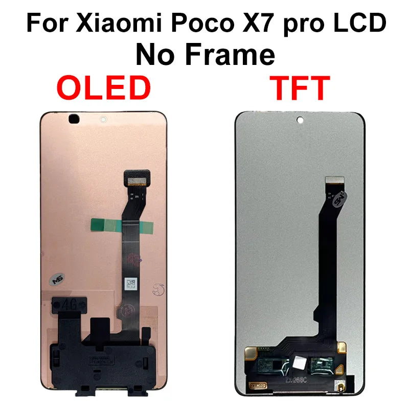 Display OLED da 6,67" per Xiaomi Poco X7 LCD 24095PCADG, display touch digitizer per Poco X7 Pro, schermo 2412DPC0AG, parti di assemblaggio