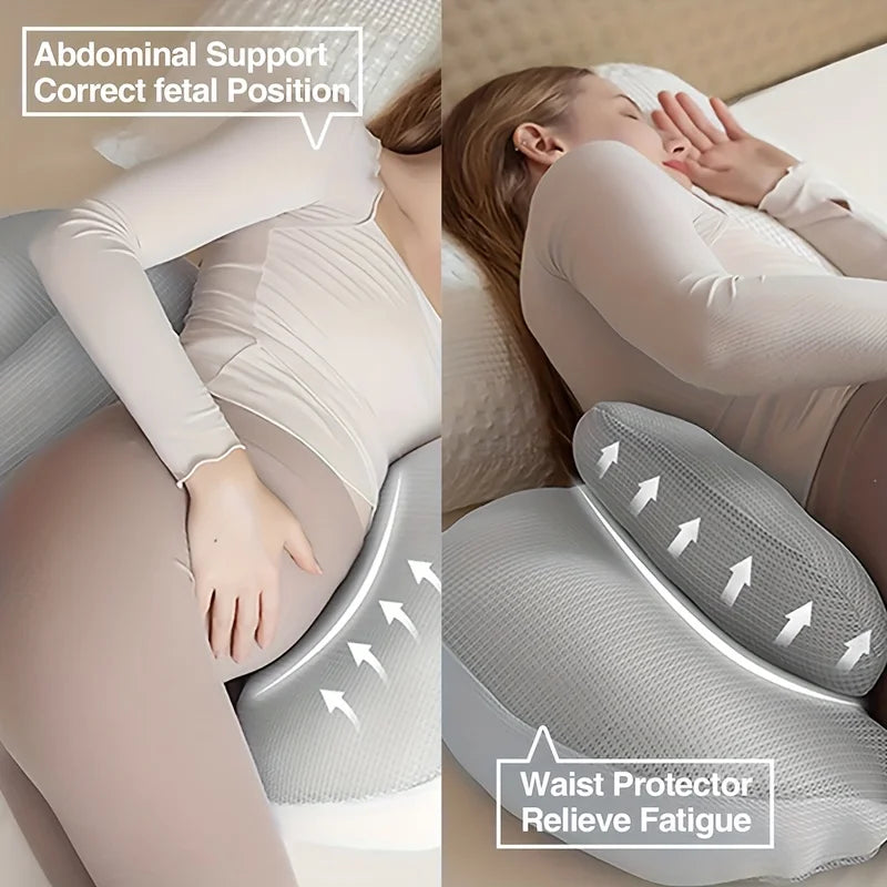 Cuscino premaman a forma di U - Supporto completo per il corpo per donne incinte, comodo sollievo dal dolore alla pancia, alla schiena e alla fianchi per chi dorme sul lato