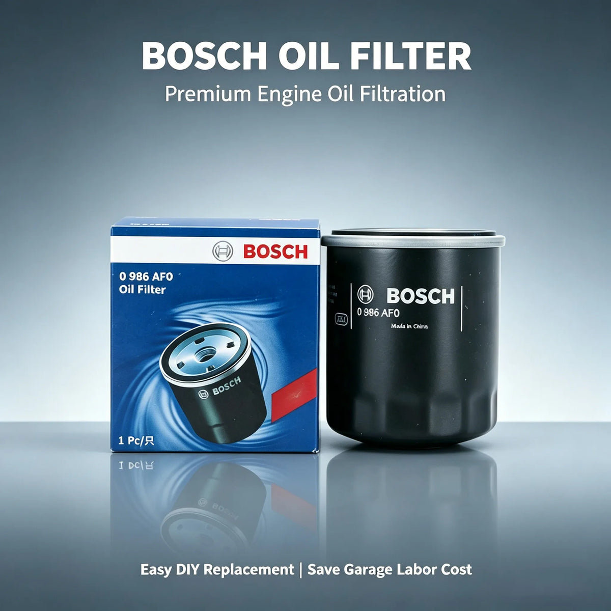 Filtro olio Bosch AF0061 per Toyota Corolla, Yaris/Vitz, Camry, Solara, Wish, RAV4; per LEXUS S250, S300H, N-X250 [OE: 9091510003]