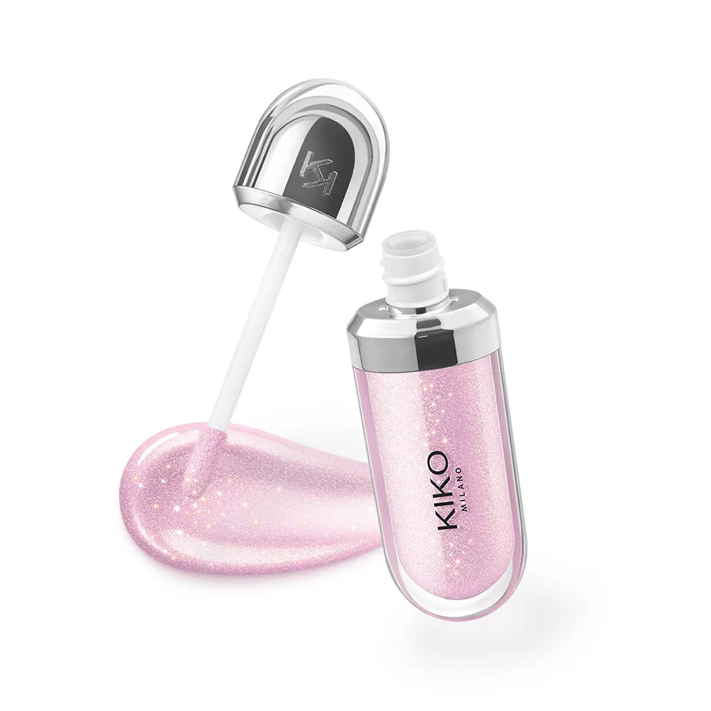 Kiko 3D Hydra LipGloss, rossetto e lucidalabbra a lunga tenuta, impermeabile, idratante, con effetto luminoso, blush, colori: brun, rosa, perla, mauve, eyeliner.