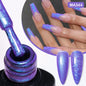 MEET ACROSS 7ml Gelatina Nuda Shimmer Base in gomma Gel Glitter Rosa Viola UV/LED Nail Art Vernis Gel Smalto per manicure Unghie FAI DA TE
