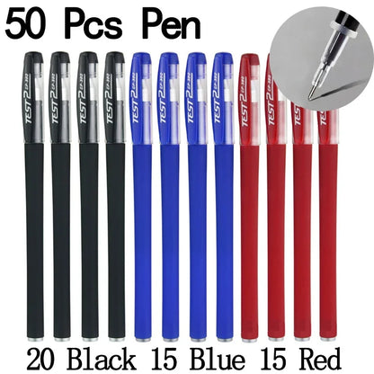 20/50 pezzi Penne gel Set Nero Blu Rosso Ricarica Gel Forniture scolastiche e per ufficio Cancelleria accessori kawaii cancelleria penne carine