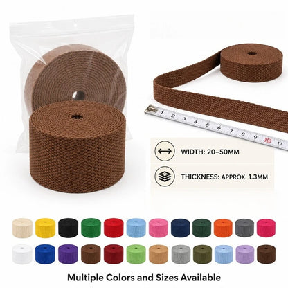 5 Metri 1.3mm 20-50mm Cotone Tessuti Nastro per Borsa Cinghia Zaino Etichetta Nastro Fascia Vestiti Bias Vincolante Accessori Per Cucire FAI DA TE
