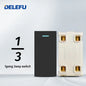 DELEFU Presa Italiana Fai-da-te con USB Tipo C, Interruttore Campanello, 45A 20A, per Tende, Telefono, CAT5, TV, HDMI, SAT, Nera