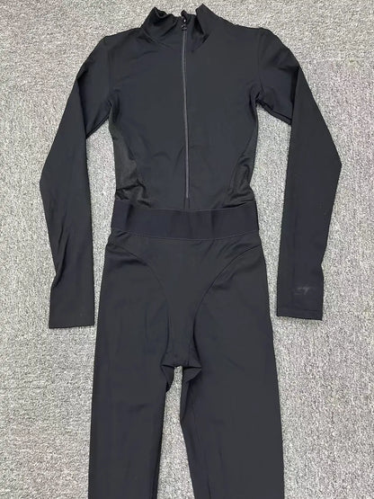 Tuta da donna Set da yoga Tuta intera Pagliaccetti femminili Abbigliamento da yoga ad asciugatura rapida Tute da allenamento Tuta sportiva a maniche lunghe
