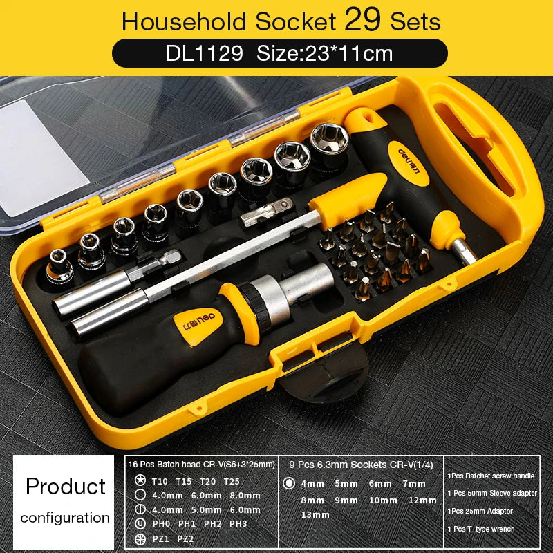 DELI Set di cacciaviti Kit di cacciaviti magnetici Punte di precisione elettriche Xiaomi Iphone Computer Cacciaviti Torx a tre ali Piccoli