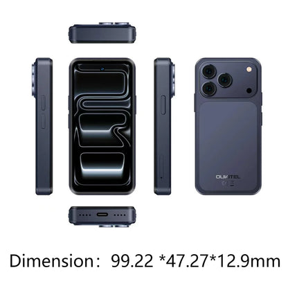 OUKITEL C17 mini, smartphone compatto, fino a 12 GB di RAM (3+9) + 32 GB di ROM, telefono tascabile ultra compatto, display mini da 4 pollici, batteria da 2300 mAh, tecnologia Gemini AI, smartphone Android sbloccato.