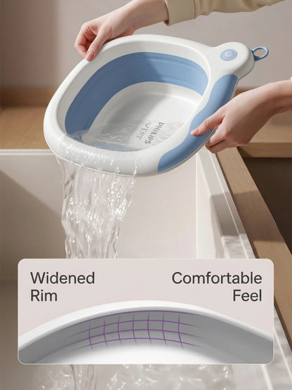 Philips Avent Vaschetta Pieghevole Antibatterica per il Bagnetto del Bambino 4,5L Vaschetta Portatile Resistente alle Cadute per il Bagnetto dei Neonati