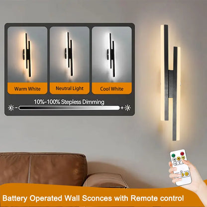 Lampade da Parete a Batteria da 5200mAh, Senza Fili, Ricaricabili, LED per Quadri, Interruttore Touch, Dimmerabili, 3CCT, USB, Telecomando