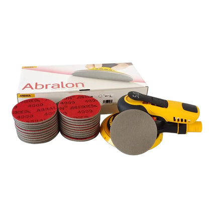 Mirka Abralon Disco impugnatura da 75 mm con gancio in schiuma per carta vetrata in spugna da 3 pollici per lucidatura e lucidatura di auto