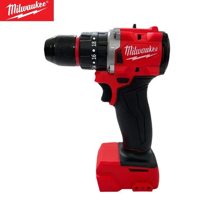 Trapano a percussione compatto Milwaukee M18, 100% senza spazzole, motore leggero ad alta potenza, ideale per la foratura quotidiana di metallo e legno.