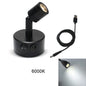 Lampada LED Ricaricabile USB da 3W con Ventosa, Luce d'Accento LED 4000K, Luce Focalizzata per Esposizione, Quadri, Armadi