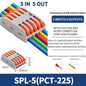 Mini connettori per cavi a cablaggio rapido 1/2/3/4/5 vie SPL Splitter compatto universale Conduttori elettrici Morsettiera domestica push-in