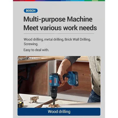 BOSCH GSB 185-LI Trapano avvitatore a percussione senza fili Brushless 18V, Avvitatore elettrico multifunzione, Utensili elettrici GSB185-LI