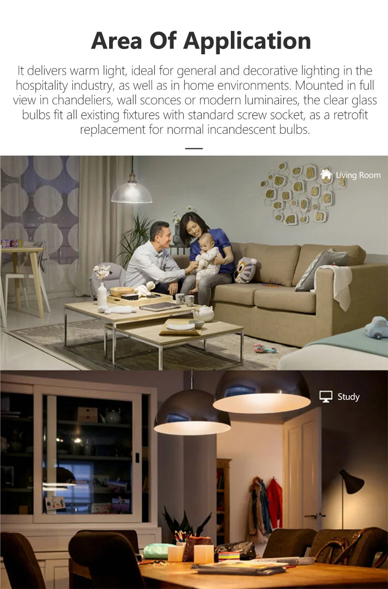 Philips Master LED Candela E14 Lampade a filamento 3,4 W = 40 W) B35 Lampadine trasparenti 220-240 V DimTone Dimmerabile Luce bianca calda per interni