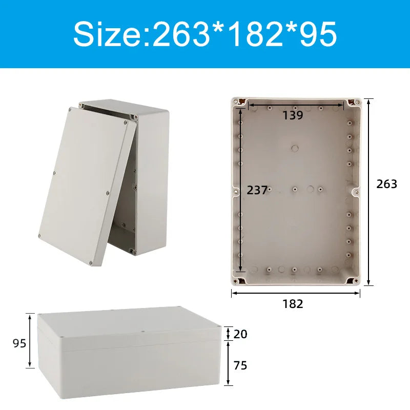 Scatola di giunzione in plastica ABS serie F Cavo a vite Scatola di giunzione impermeabile personalizzata Custodia per scatola di giunzione elettrica esterna Ip66