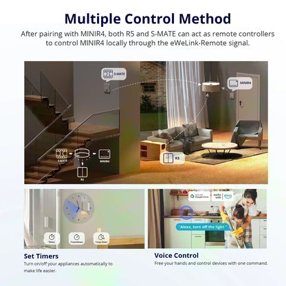 Sonoff Mini R4 Extreme Sonoff Minir4 Wifi Smart Switch Mini Sonoff R4 Telecomando a 2 vie Relè di staccare Smart Home Modlue