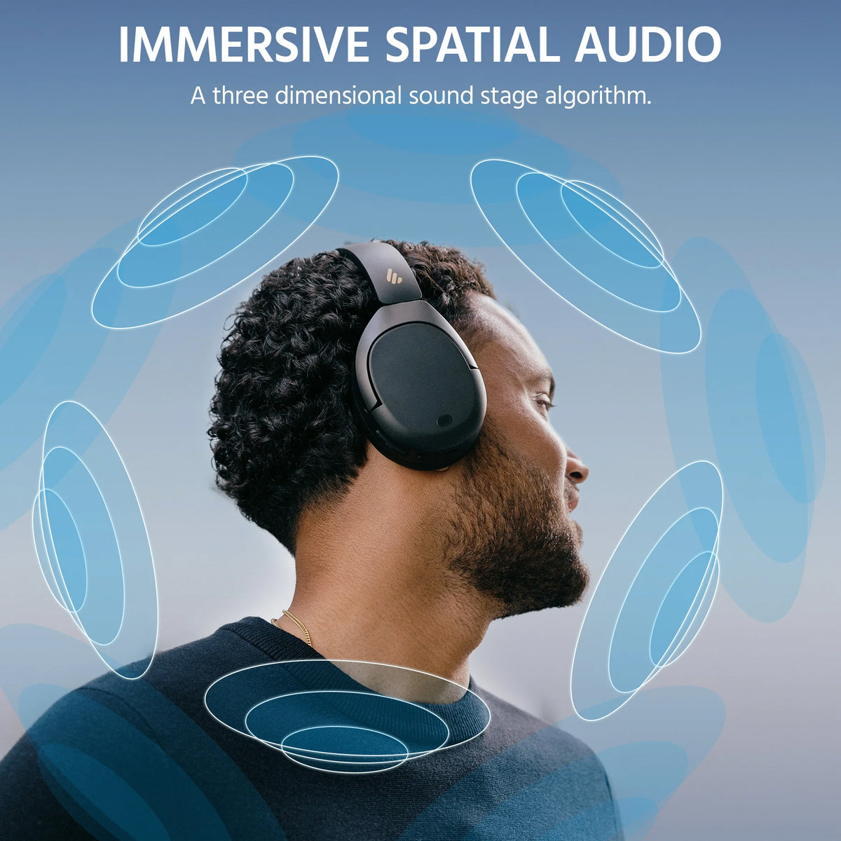 Cuffie Wireless Over-Ear EDIFIER W830NB - ANC -45dB, Hi-Res LDAC, Bluetooth 5.4, 94 Ore di Riproduzione, Ricarica Rapida, Pieghevoli, Chiamate Multipoint AI, App ConneX